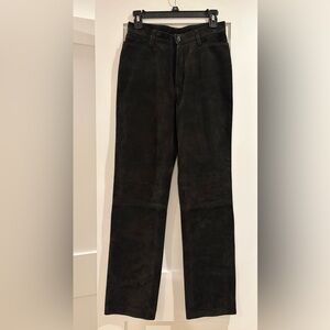 Vintage Jigsaw High Rise Suede Leather Pants Size 4